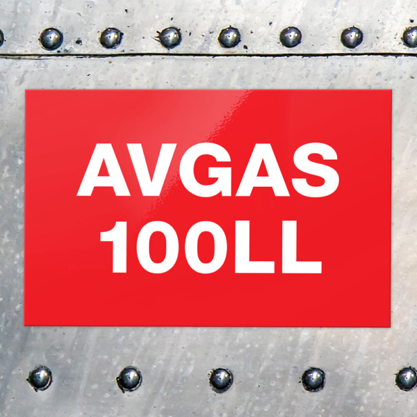 "AVGAS 100LL" Wing Stickers