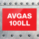 "AVGAS 100LL" Wing Stickers
