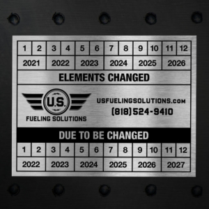 Filter Change Service Due Stickers