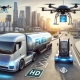HD image illustrating the concept of autonomous fuel delivery and logistics innovation.